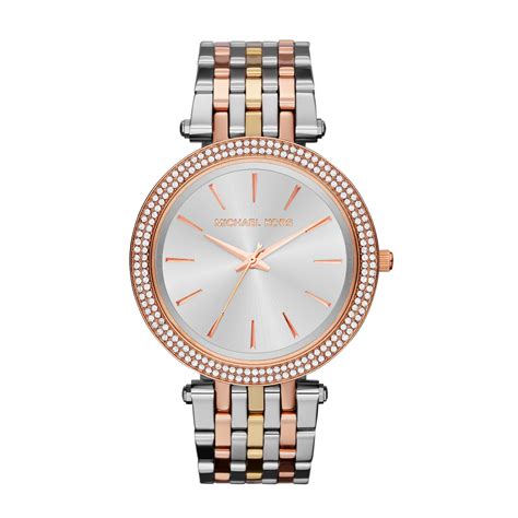 michael kors horloge zilver rose goud|michael kors rose gold watch.